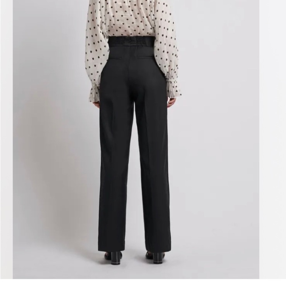 Aje Coda Ring Trousers Wool Blend Wide Leg High Waisted Pants small Sz 8